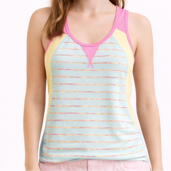 048 - Racerback Top Horizontal Stripes Size S - Picture 9 of 10